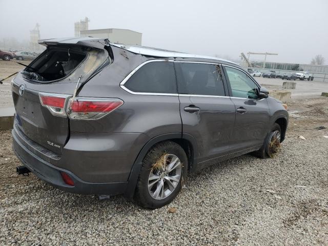 5TDJKRFH5FS118812 - 2015 TOYOTA HIGHLANDER XLE GRAY photo 3