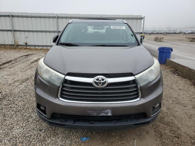 5TDJKRFH5FS118812 - 2015 TOYOTA HIGHLANDER XLE GRAY photo 5