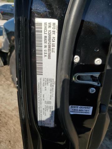 1C6RR6FG9MS578460 - 2021 RAM 1500 CLASS TRADESMAN أسود صورة 12