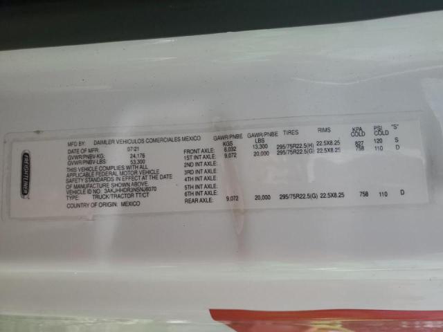 3AKJHHDR3NSNJ6070 - 2022 FREIGHTLINER CASCADIA 126 Ağ foto 10