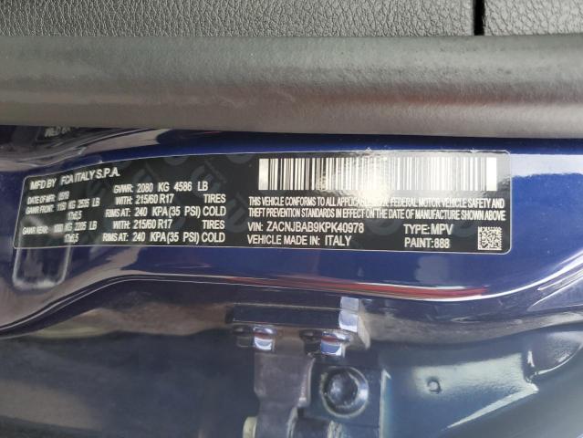ZACNJBAB9KPK40978 - 2019 JEEP RENEGADE SPORT Mavi foto 12