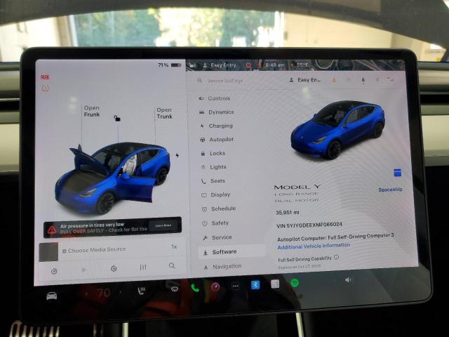 5YJYGDEEXMF066024 - 2021 TESLA MODEL Y BLUE photo 9