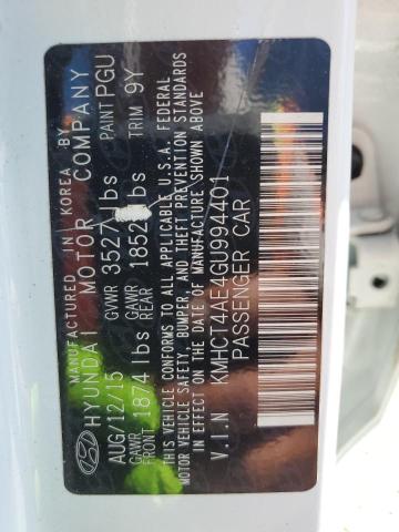 KMHCT4AE4GU994401 - 2016 HYUNDAI ACCENT SE WHITE photo 12