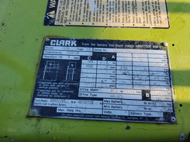 CQ230L00649750 - 2009 CLAR FORKLIFT 绿色 照片 10