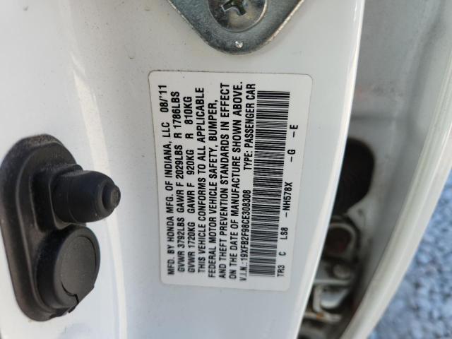 19XFB2F98CE308308 - 2012 HONDA CIVIC EXL Ağ foto 12