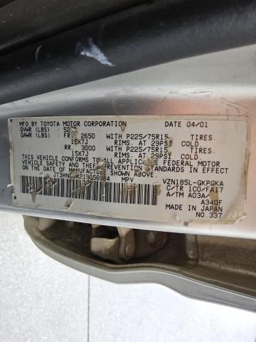 JT3HN86R219056984 - 2001 TOYOTA 4RUNNER SR5 银色 照片 13