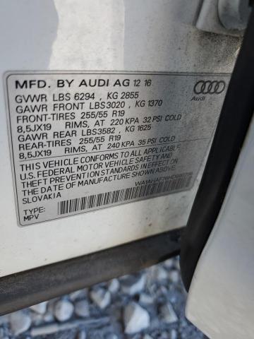 WA1AHAF76HD040296 - 2017 AUDI Q7 PREMIUM WHITE photo 12