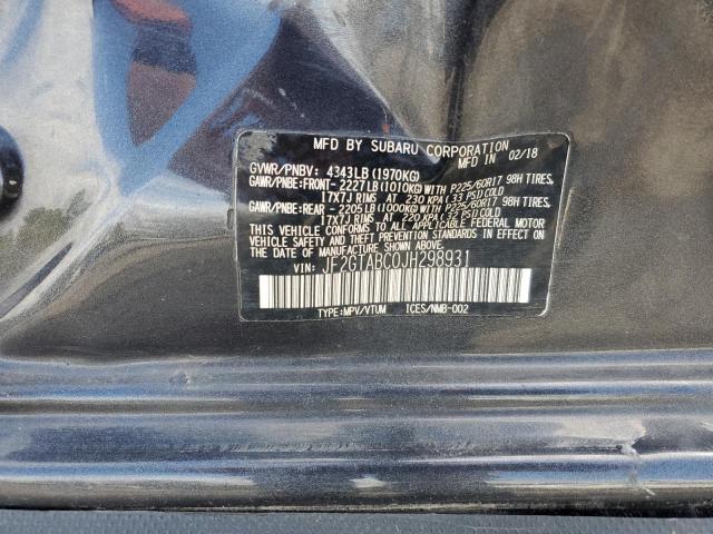 JF2GTABC0JH298931 - 2018 SUBARU CROSSTREK PREMIUM Grafito foto 13