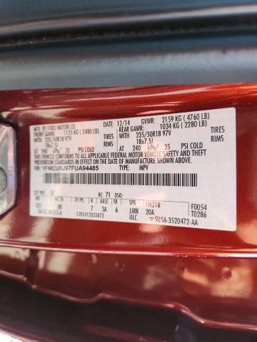 1FMCU0J97FUA94485 - 2015 FORD ESCAPE TITANIUM ORANGE photo 14