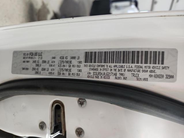 3C6UR5HJ0JG217148 - 2018 RAM 2500 ST Ақ фото 12