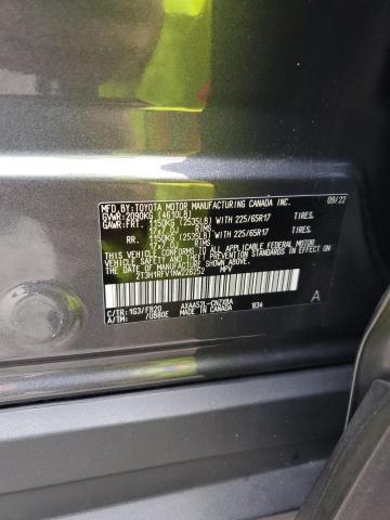 2T3H1RFV1NW226252 - 2022 TOYOTA RAV4 LE CHARCOAL photo 13