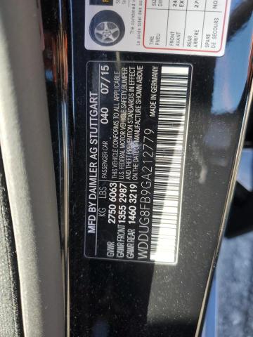 WDDUG8FB9GA212779 - 2016 MERCEDES-BENZ S 550 4MATIC BLACK photo 12