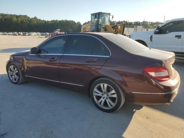 WDDGF54X29R081759 - 2009 MERCEDES-BENZ C 300 BURGUNDY photo 2