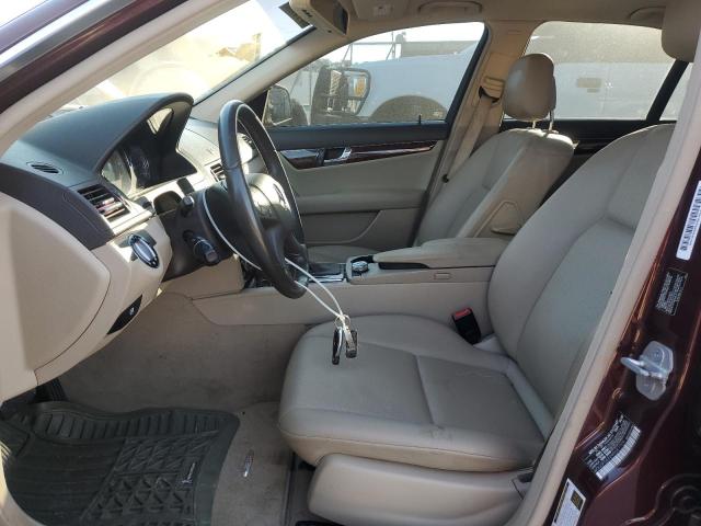 WDDGF54X29R081759 - 2009 MERCEDES-BENZ C 300 BURGUNDY photo 7