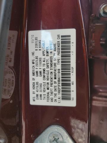 1HGCP3F89BA011648 - 2011 HONDA ACCORD EXL MAROON photo 13
