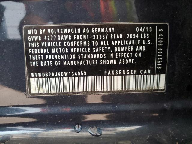 WVWDB7AJ4DW134959 - 2013 VOLKSWAGEN GOLF Bleu photo 12