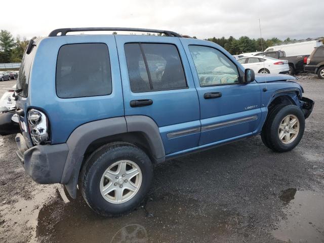 1J4GL48K74W275834 - 2004 JEEP LIBERTY SPORT BLUE photo 3