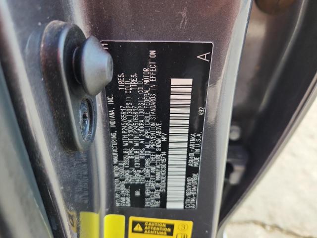 5TDZA3EH3CS019714 - 2012 TOYOTA HIGHLANDER BASE فحمي صورة 12