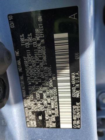 5TDZK3EH7AS012064 - 2010 TOYOTA HIGHLANDER 蓝色 照片 13