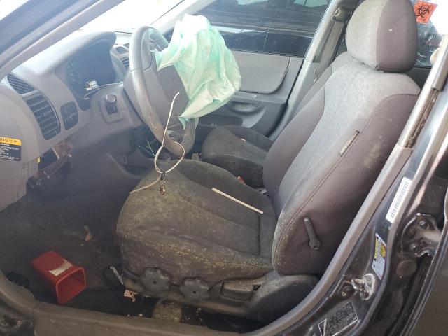 KMHCG45C25U670020 - 2005 HYUNDAI ACCENT GL BLACK photo 7