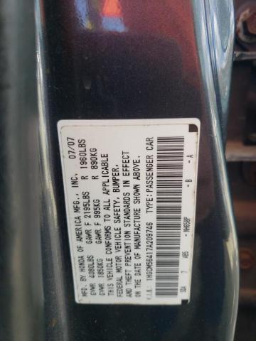 1HGCM56417A209746 - 2007 HONDA ACCORD LX GRAY photo 12