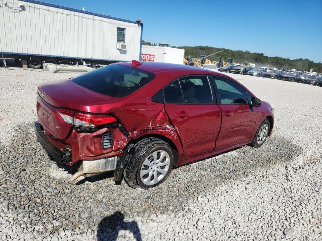 5YFEPMAE9NP321843 - 2022 TOYOTA COROLLA LE BURGUNDY photo 3