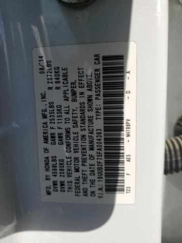 19UUB2F75FA004383 - 2015 ACURA TLX ADVANCE WHITE photo 12