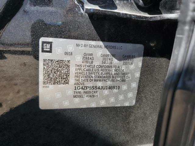 1G4ZP5SS4JU146910 - 2018 BUICK LACROSSE ESSENCE أسود صورة 12