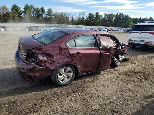 19XFB2F55EE241120 - 2014 HONDA CIVIC LX RED photo 3