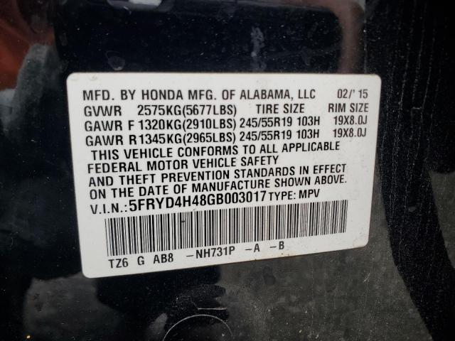 5FRYD4H48GB003017 - 2016 ACURA MDX TECHNOLOGY შავი ფოტო 13