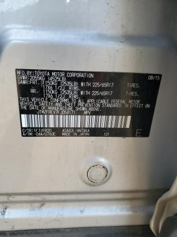 JTMZFREV7FJ054171 - 2015 TOYOTA RAV4 LE SILVER photo 12