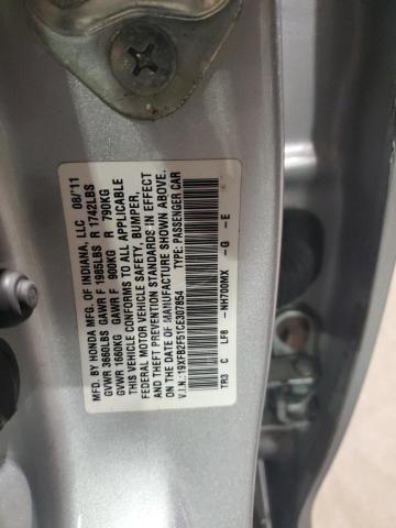 19XFB2F51CE307854 - 2012 HONDA CIVIC LX Gümüş foto 12