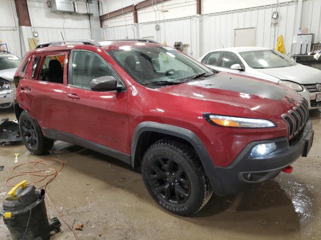 1C4PJMBS1HW569238 - 2017 JEEP CHEROKEE TRAILHAWK RED photo 4