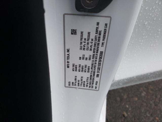 5YJ3E1EB7SF083588 - 2025 TESLA MODEL 3 白色 照片 12