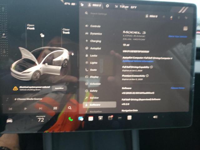 5YJ3E1EB7SF083588 - 2025 TESLA MODEL 3 白色 照片 9