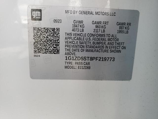 1G1ZD5ST8PF219773 - 2023 CHEVROLET MALIBU LT WHITE photo 13