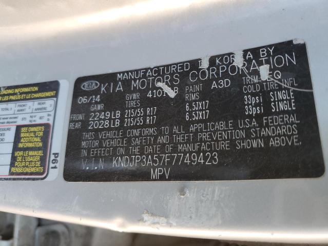 KNDJP3A57F7749423 - 2015 KIA SOUL + SILVER photo 13