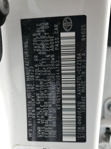 4T1G11AK3RU844763 - 2024 TOYOTA CAMRY SE NIGHT SHADE WHITE photo 12