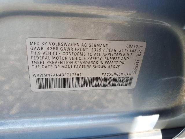 WVWMN7AN4BE717397 - 2011 VOLKSWAGEN CC SPORT 青绿色 照片 12