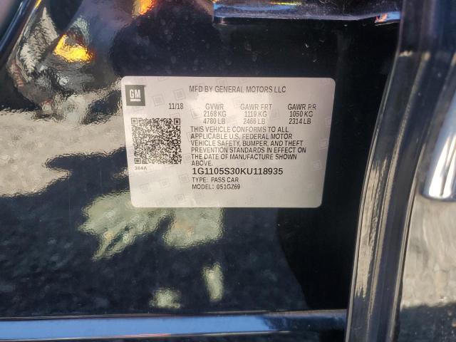 1G1105S30KU118935 - 2019 CHEVROLET IMPALA PREMIER Qara foto 12