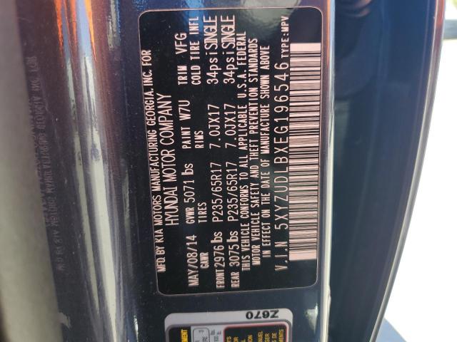 5XYZUDLBXEG196546 - 2014 HYUNDAI SANTA FE S BLUE photo 12