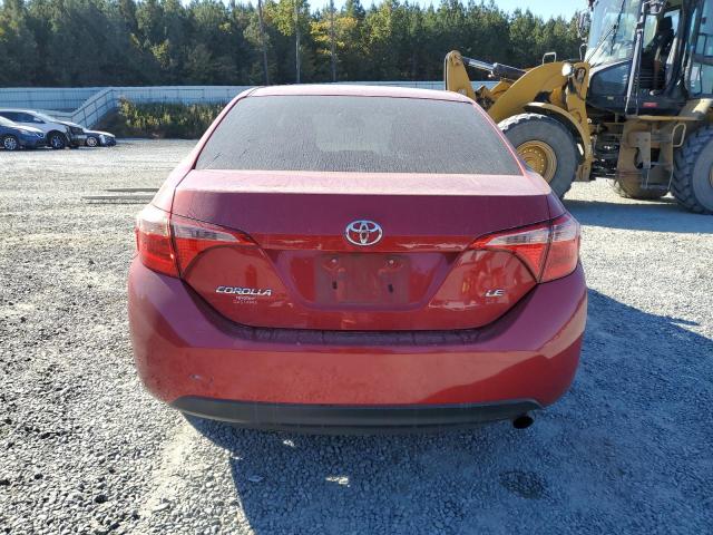 2T1BURHE5KC178688 - 2019 TOYOTA COROLLA L Czerwony zdjęcie 6