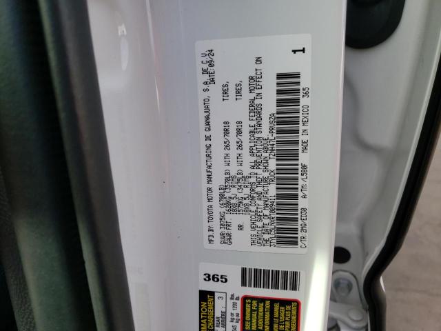 3TYLC5LNXRT009411 - 2024 TOYOTA TACOMA DOUBLE CAB WHITE photo 12