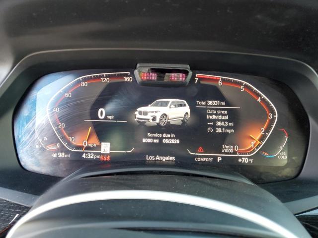 5UXCX4C54KLS38182 - 2019 BMW X7 XDRIVE50I WHITE photo 9