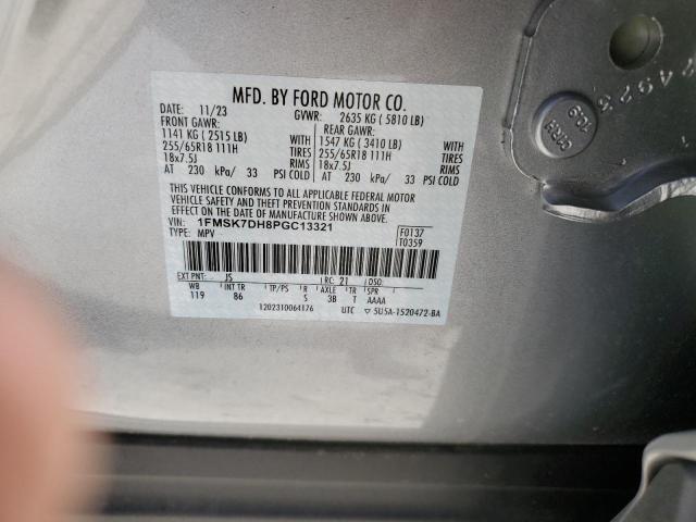 1FMSK7DH8PGC13321 - 2023 FORD EXPLORER XLT Gümüş foto 13