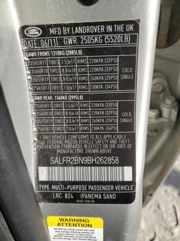 SALFR2BN9BH262858 - 2011 LAND ROVER LR2 HSE Bej foto 13