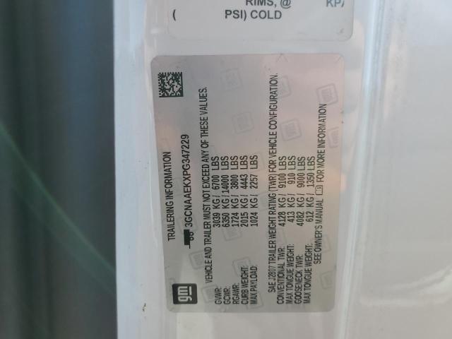 3GCNAAEKXPG347229 - 2023 CHEVROLET SILVERADO C1500 白色 照片 12