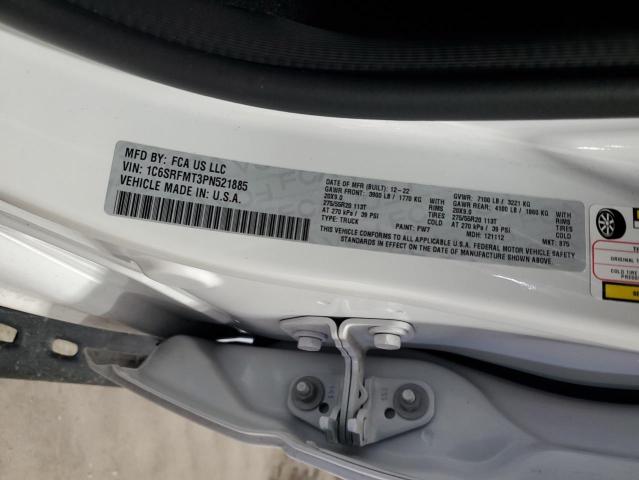 1C6SRFMT3PN521885 - 2023 RAM 1500 BIG HORN/LONE STAR WHITE photo 12