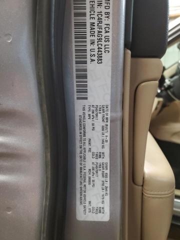 1C4RJFAG9LC443883 - 2020 JEEP GRAND CHER LAREDO ვერცხლისფერი ფოტო 13