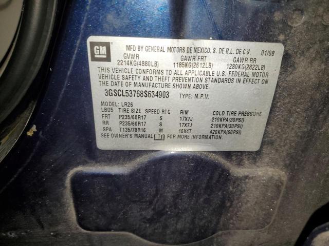 3GSCL53768S634903 - 2008 SATURN VUE XR BLUE photo 13